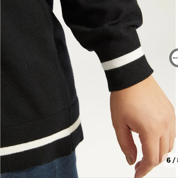 Bloomchic v-neck spider web sweater - Picture 3 of 9